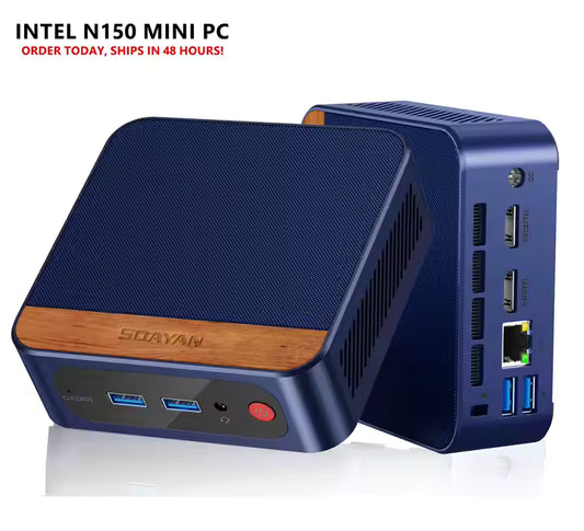 Intel N150 Mini PC – 13th Gen Twin Lake, 4-Core, Up to 3.6 GHz